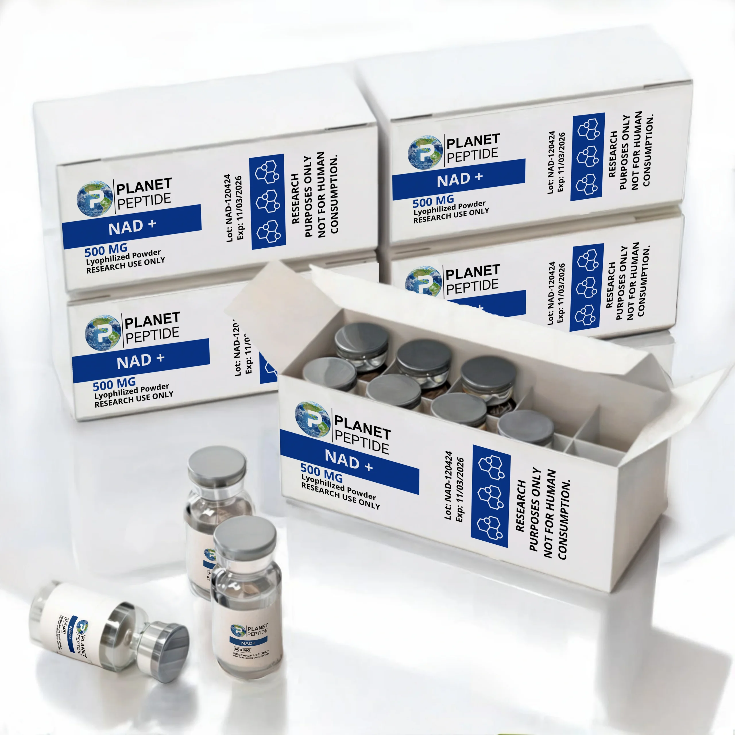 Bulk NAD+ 500MG x 10 Vials