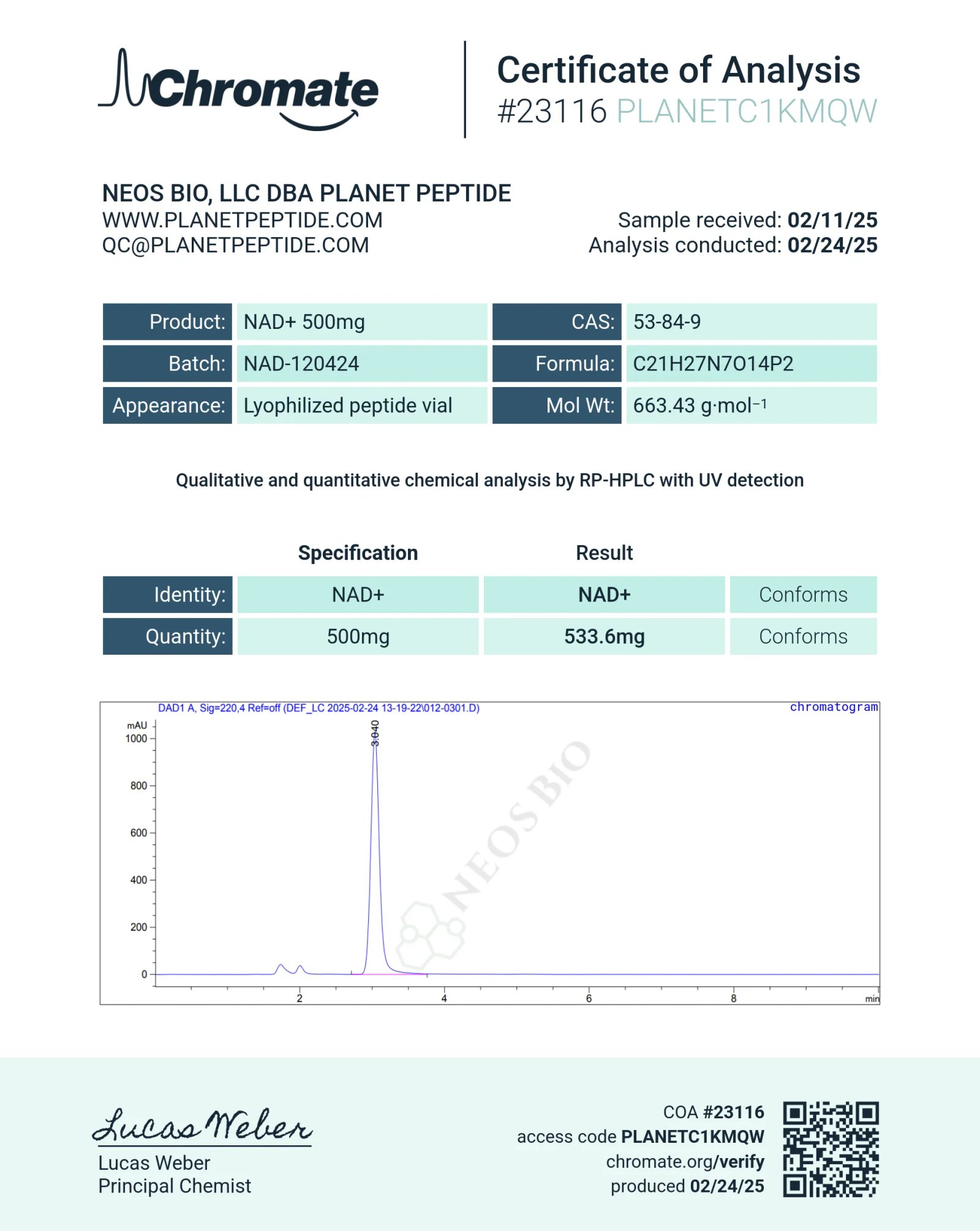 Bulk NAD+ 500MG x 10 Vials