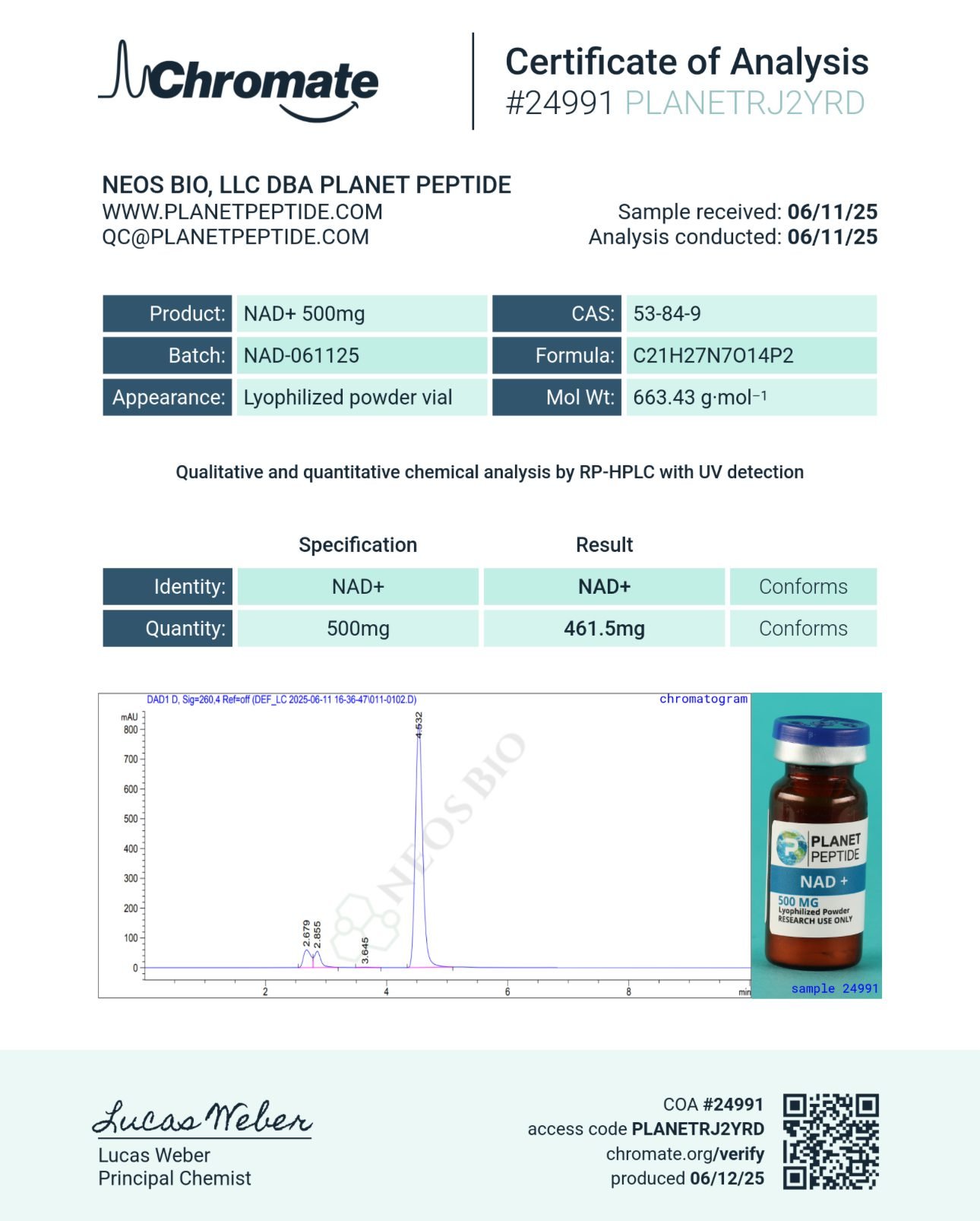 Bulk NAD+ 500MG x 10 Vials