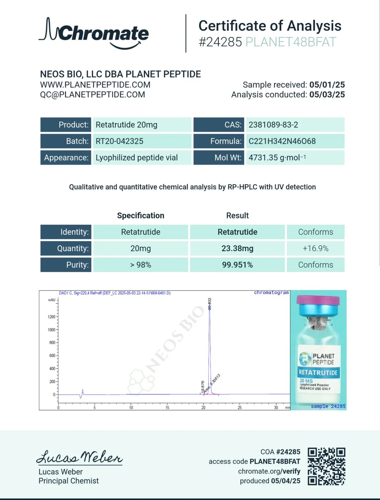 Bulk Retatrutide-RUO 20MG 10 x 20MG Vials - Image 18